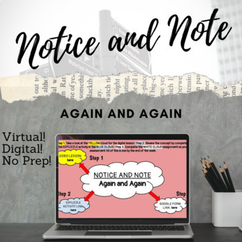 Preview of DISTANCE LEARNING (Notice and Note) Again and Again Digital Lesson