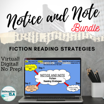 Preview of DISTANCE LEARNING (Notice and Note) Fiction Reading Strategy Lesson Bundle