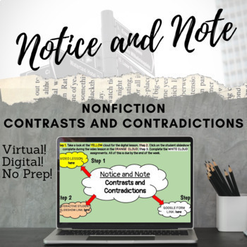 Preview of DISTANCE LEARNING (Notice and Note) Nonfiction Contrasts and Contradictions
