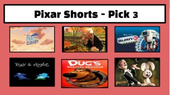 Preview of DISTANCE LEARNING Plot Diagram with Pixar Shorts