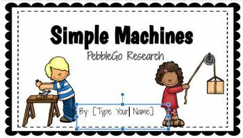 Preview of DISTANCE LEARNING Simple Machine Slides Activities for PebbleGo