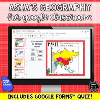 Preview of DISTANCE LEARNING: Southern& Eastern Asia Geography for Google Classroom (SS7G9)