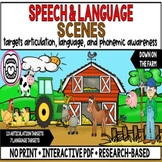 Farm Speech Therapy Activities, No Prep for Articulation &