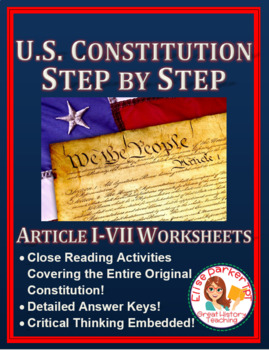 Preview of DISTANCE LEARNING U.S. Constitution Step by Step: Articles I-VII BUNDLE