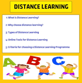 Preview of DISTANCE LEARNING - What is Distance Learning ? - Online Tools + Activité