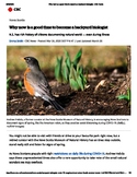 DISTANCE LEARNING - Why now is a good time to become a backyard biologist!
