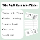 Who Am I? Place Value Riddles and Handout