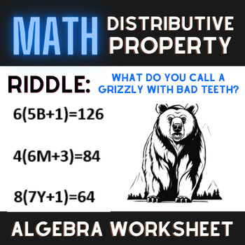 Preview of DISTRIBUTIVE PROPERTY - Algebra Worksheet