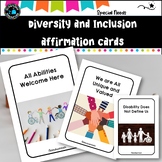 DIVERSITY AND INCLUSION affirmation cards- white background