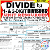 DIVIDE BY 1-DIGIT & 2-DIGIT DIVISORS  BUNDLE - Graphic Org