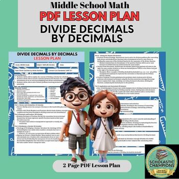 Preview of DIVIDING DECIMALS BY DECIMALS-Lesson Plan-4th/5th-Middle School Math