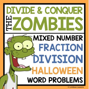 Preview of DIVIDING FRACTIONS HALLOWEEN WORD PROBLEMS