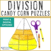DIVISION Candy Corn Math Activity: Autumn Fall Puzzle Game Center