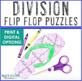 DIVISION Flip Flop Puzzles | Summer and End of Year Math R