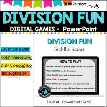 Preview of DIVISION GAMES 2 - 12 x tables l PowerPoint Game l BEAT THE TEACHER l