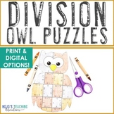 DIVISION Owl Math Activities: Halloween Games, Centers, or