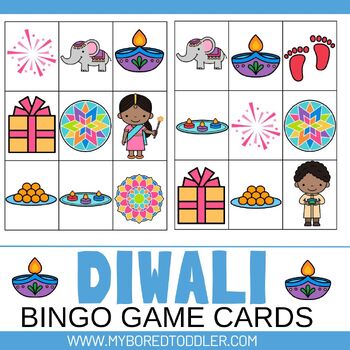 DIWALI - BINGO GAME CARDS & CALLING CARDS / TODDLER / PRESCHOOL GAME