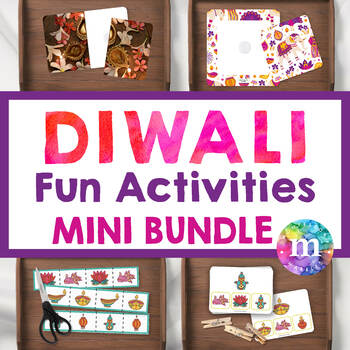 Preview of DIWALI BUNDLE Montessori Inspired Preschool Activities, Montessori Printable