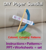 DIY 3D Paper Sundial, Equatorial Sundial, Earth rotation, 