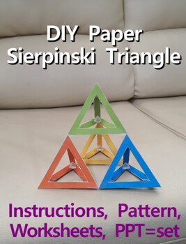 Preview of DIY 3D Paper sierpinski triangle, paper triangle, fractal, papercraft, origami