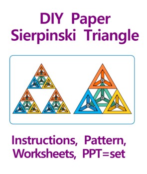 DIY 3D Paper sierpinski triangle, paper triangle, fractal, papercraft,  origami