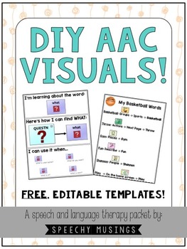 Preview of DIY AAC Visuals Freebie