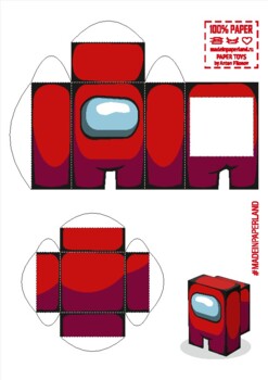 Preview of DIY Among Us Paper Craft Fanart Vector PDF