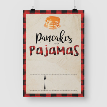 Pancakes & Pajamas Invitation - Lumberjack Breakfast Birthday, Pancake  Party