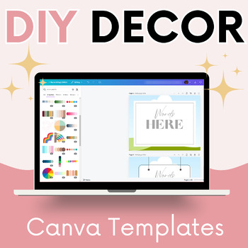 Preview of DIY Canva Classroom Decor Bundles: Middle and High School Classroom Decor