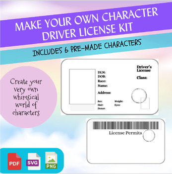 DIY Character Driver's License Kit with Instructions, Bonus Leprechaun ...