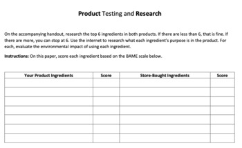 Preview of DIY Chemistry Project: Design a Household Product Testing & Research Scaffolded