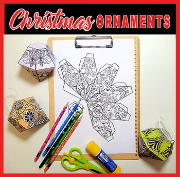 Preview of DIY Christmas Ornaments - Christmas ornaments kids to make - ornaments to color