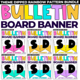 DIY Classroom Banner Dipped Rainbow Theme