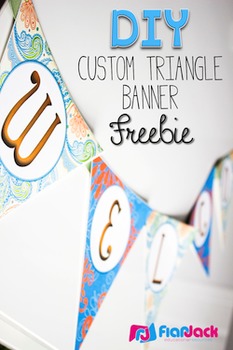 DIY Custom Triangle Banner Template FREEBIE by FlapJack Educational ...