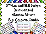 Create Your Own Word Wall Kit {Rainbow Edition}