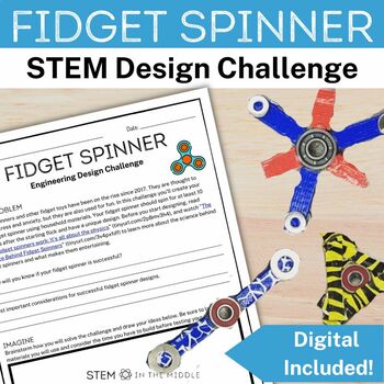 Preview of DIY Fidget Spinner STEM Challenge using the Engineering Design Process