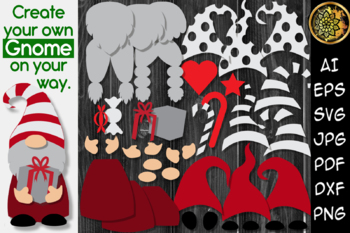 Download Diy Gnome Svg Clipart Layered Design Elements By V Design Art Tpt
