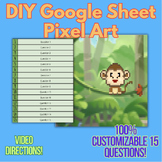 DIY Google Sheet PIXEL ART - Rainforest Monkey