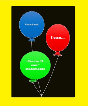 Preview of "I can" Statements Balloon Bulletin Board