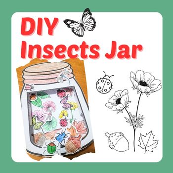 Preview of DIY Insects Jar, Art & craft, Insects JarTemplate