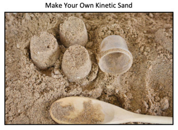 Preview of DIY Kinetic Sand Recipe - Great Beach Day Theme Craft!