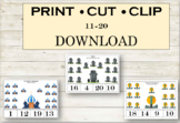 Landmark Count & Clip Cards 11-20- Montessori- Fine Motor 