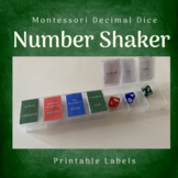 DIY Montessori Dice Shaker (printable labels)