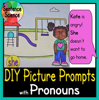 Preview of DIY Oral Language Picture Prompts with Pronouns