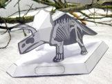 DIY Paper Triceratops Skeleton Toy - Dinosaur bones craft 