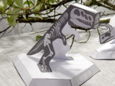DIY Paper Tyranosaurus Bones Toy - Dinosaur fossil craft activity