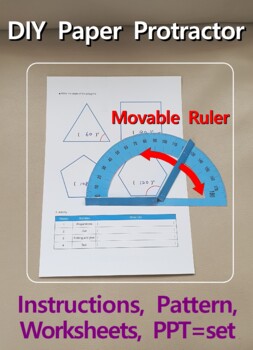 Preview of DIY Paper protractor, geometry, draw polygons, papercraft, math activity