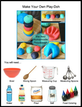 Preview of DIY Play-Doh Recipe - Make Your Own Playdough Craft!