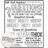 DIY Printable Ask and Answer Questions Reading Traceable A