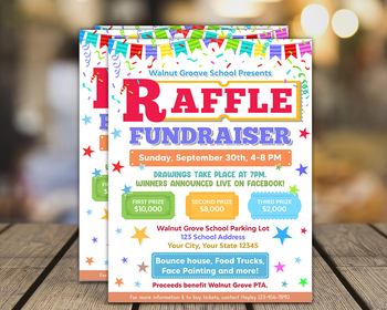 Printable Raffle Fundraiser Invite Template | Raffle Template Charity ...